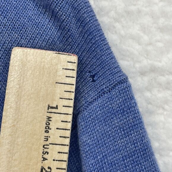 Nordstrom Sweater Mens Extra Large Blue 1/4 Zip Pullover Merino Wool Long Sleeve - Picture 9 of 14